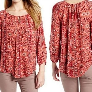 Lucky Brand Boho Blouse Floral Top